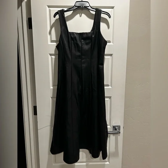 Fate Black Faux Leather Dress - Picture 1 of 11